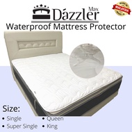 Dazzler Max Waterproof Mattress Protector (Four strips corner) Fitted Machine Washable Fit 15inch