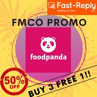 【INSTANT REPLY】FOODPANDA 50% DISCOUNT VOUCHER FMCO PROMO (BUY 3 FREE 1)