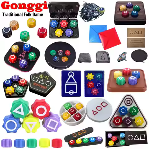 Creative Traditional Korean Folk Game Set Gonggi Jebi Chagi Biseokchigi Paeng-y DDAKJI Table Game Fu