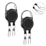 Badge Keychain logo Mountaineering ID Badge Easy Pull Buckle Anti-Lost Double-Sided Retractable Doub