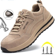 Steel Toe Work Safety Shoes Men Women Work Sneakers Lightweight Puncture-Proof Safety Boots Steel Toe Construction Shoes Male P2UM