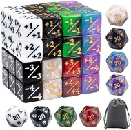 56 Pieces MTG Counter Dice Set in 8 Colors 48 Pieces Magic The Gathering Life Counters Tokens Dice S