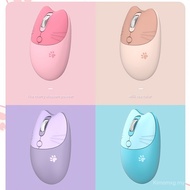 M3AG Cat Wireless Mute Mouse | Cartoon Animal Print, 2.4GHz Wireless, Optical Movement Detection, Ri