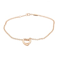 [มือสอง] กำไลข้อมือรูปหัวใจเปิด Tiffany & Co. ขนาดข้อมือ 18 ซม. ทองคำชมพู K18PG กำไลข้อมือรูปหัวใจเป