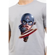 KATUN Unisex Men's 3D Baby Captain Shield T-Shirt 24s Cotton T-Shirt H0294 By Hans & Co