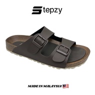 [NEW] Stepzy Comfort Men Two-Strap Sandal M25-802 (Brown, Black)