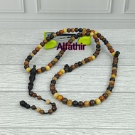 9 LUCKY WOOD ROSARY 8MM