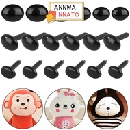 IANNWANNATO 100pcs/bag Stuffed Doll Eyes Black 4X5MM/5X7MM DIY Plastic Animals Noses Accessories