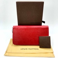 【極新】Louis Vuitton 水波紋牛皮長夾，LV，EPI ，錢包，皮夾，零錢包，二手真品，正品，現貨