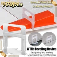 MEIGUII 100pcs Tile Spacers, Clamp Reusable DIY Ceramic Leveler,  Professional Thickened Alignment S