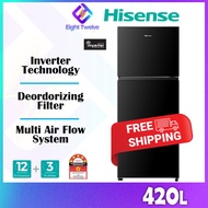 [FREE DELIVERY] HISENSE Refrigerator 420L Inverter 2 Door Fridge | Peti Sejuk