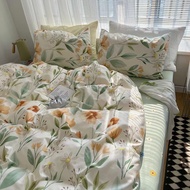 Set 4 Món Vỏ Chăn Ga Gối Cotton Organic 100% Cotton Nhập Khẩu Cao Cấp 4 Món