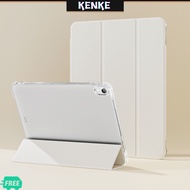 KENKE เคส iPad ปกอ่อน TPU โปร่งแสงพร้อมช่องใส่ดินสอสำหรับ ไอแพด รุ่นที่ 10 Mini6 iPad 2022 M2 Pro 11 (2020-2021) air 4 Air 5 iPad gen 7 8 9 2020 Air 3 Pro 10.5 case เคสป้องกันอัจฉริยะ
