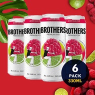 Brothers Berry Sub-lime Cider with Raspberry & Lime - Pack of 6 x 330ml Cans [Premium Cider]