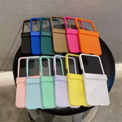 Cute Candy Color Skin Feel Hinge Protec Case For Samsung Galaxy Z Flip 7/6/5/4/3 For Motorola Razr 4