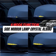 MTTO Toyota Voxy Noah Harrier Innova Exterior Car Side Mirror DRL LED Chrome Crystal Albino Lamp Acc