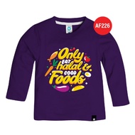 Af226- Afrakids Long Sleeve Muslim Children's T-shirt - Only Eat Halal & Good Food
