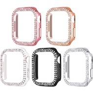 Bling Diamond PC Bumper Frame Cover for Apple Watch Series 7 Applewatch IWatch 41mm 45mm 45 Mm Screen Protector Case Accessories