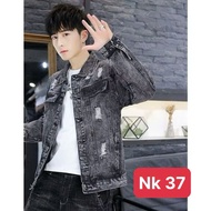 Fashionable Demin Men's JeanJacket High Quality DenimJacket [sold fat] Jacket Men Denim Jacket