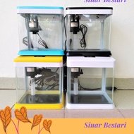 Sea Star Mini Akuarium HOS-180F Led With Pam Betta Set Aquarium Guppy Pump tetra neon satay sobo ika
