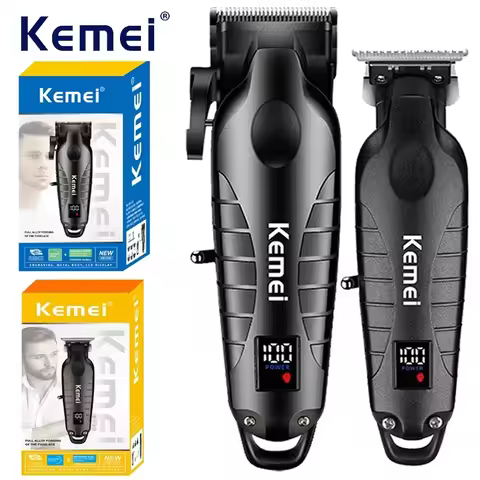 Kemei 2290 2293 Professional Cordless Hair Clipper Men Barber Fade Clipper and Zero Gapped Trimmer S