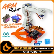 ARM Robot – DIY Arduino ARM Robot Kit + 4 Servo SG90 + Coding | Monsterchip