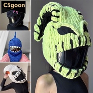 C5GOON Universal Plush Motorcycle Helmet Cover for Full Plush Shark Helmet Covers for Halloween Gift