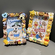 奶油胶手工材料儿童diy相框6寸实木相框创意礼品照片相框摆台活动Cream glue handmade material children diy photo frame 6q2r7yf6m123.m