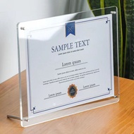 Acrylic Table Transparent Photo Frame 20cm Wall Hanging A3/A4/B4/B5 Business License Authorized Cert