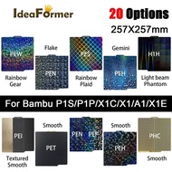 TA For Bambu Lab A1 Upgrate PET Carbon Build Plate PEO PEY H1H PEI Sheet 257x257mm Spring Steel Shee