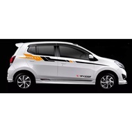 cutting sticker mobil Agya Ayla yaris jazz Brio desain list body samping