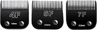 BESTBOMG Detachable Pet Dog Grooming Clipper Blades, Size 7FC/5FC/4FC, Made of Carbon-Infused Steel