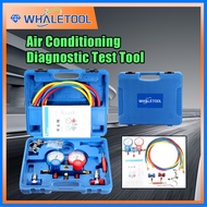 Air Conditioning Manifold Gauge Hose Kit For R134A R22 Refrigerant Pressure gauge car air condition refrigerant gaug