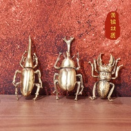 Brass Small Beetle Old Copper Beetle Fubeet Party Home Decoration Office Desktop Tea Pet Ornaments
