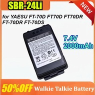 SBR-24Li for YAESU FT-70D/FT70D/FT70DR/FT-70DR/FT-70DS Two Way Radios 7.4V 2000mAh Replacement Batte