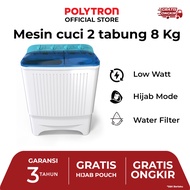 POLYTRON Mesin Cuci 2 Tabung 8 Kg Primadona Giant PWM 8072B