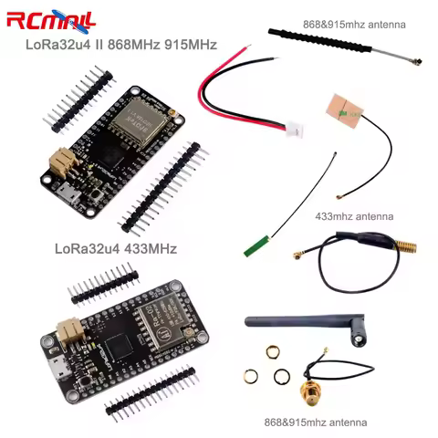 RCmall LoRa32u4 II Lora Module IOT Development Board LiPo SX1276 868MHz 915MHz 433MHz LoRa Kit for A
