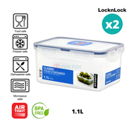 [SG Stock] [Bundle of 2] LocknLock PP Microwave Airtight Stackable Classic Food Container Rect 1.1L