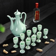 Ceramic White Wine Glass Wine Jug Set Household Goblet Small Wine Glass Small Wine Glass Wine Dispen