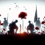 1pc [30*30cm/11.8*11.8in][40*40cm/15.7*15.7in] Bộ tranh đính đá Acrylic 5D, Họa tiết chủ đề chiến tr