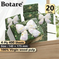 【20 Pcs】BOTARE Soft facial tissue paper 4ply 400 sheets 140×175mm Daisy Soft pack tissue large excue