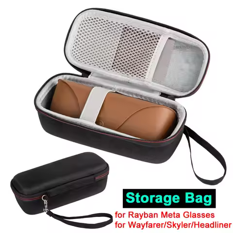 Storage Bag for Rayban Meta AI Glasses EVA Hard Carrying Case Shockproof Scratch Resistant Lining fo