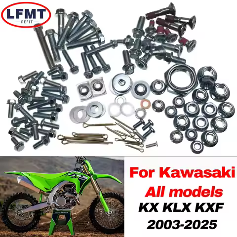 For Kawasaki KX 250 450 KX85 KX100 KX125 KX250 KX250F KX450F KLX 2003-2025 Motocross Hardware Bolt F