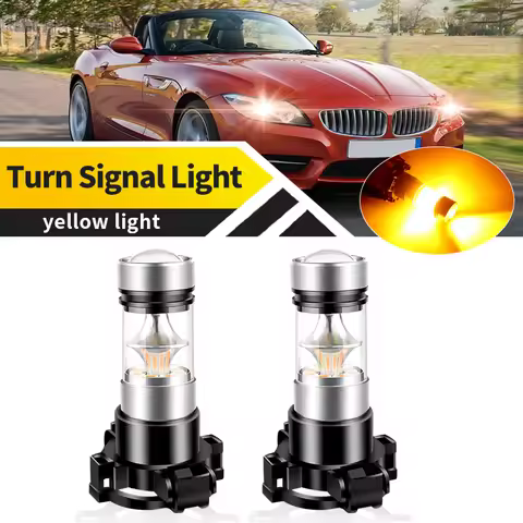 2PCS For BMW Z-series E89 Z4 2009-2014 LED Front Indicator Bulbs PY24W 5200s Turn Signal Light Amber