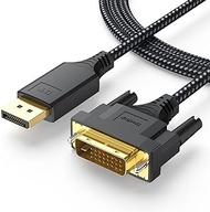 DisplayPort to DVI Cable 6ft, DteeDck DP Display Port to DVI D Cable Adapter Male to Female Cord for Monitor Desktop Laptop Projector HDTV Compatible with Lenovo HP ASUS Dell. All DP Port Devices