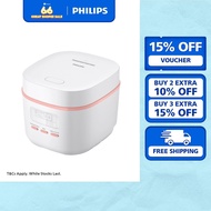 PHILIPS HD3064/62 | Smart Mini Digital Rice Cooker | 0.54L |  8 Cooking Menu | Compact For Small Hou