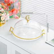 Transparent Covered Fruit Sampling Tray Dessert Display Plate Cake Tasting Box with Lid Simple Style