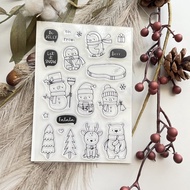 H Penguin Skating 2021 Cute Animal Seal Snowman Elk