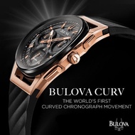 Like NEW Bulova Curv Chronograph Ultra High Frequency 262khz Rose Gold Sapphire Crystal Watch