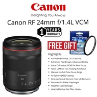 CANON RF 24MM F/1.4L VCM LENS CANON RF LENS FULL FRAME FORMAT WEATHER SEALED DESIGN CANON RF MOUNT L